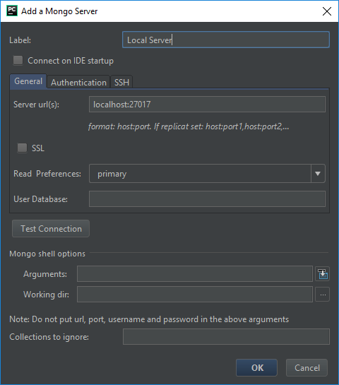 MongoDB Plugin - Localhost setup