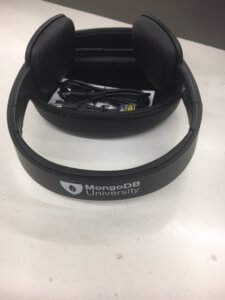 MongoDB University Headphones from MongoDB.local San Francisco