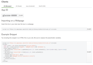 Stitch client setting strings